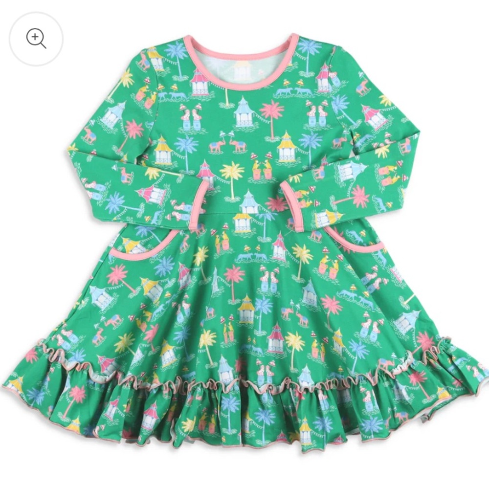 Girls’ Twirl Dress in Majong